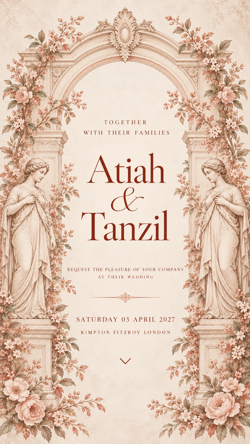 Atiah and Tanzil wedding invitation